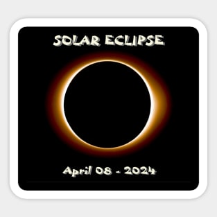 Solar Eclipse April 08 - 2024 Print Sticker